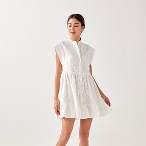 Bevelia Broderie Ruffle Dress